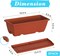 6pcs Railing Planter Box Deck 17 Inch Window Hanging Planters Boxes with Adjustable Brackets for Outdoor Balcony Railing Flower Boxes Red